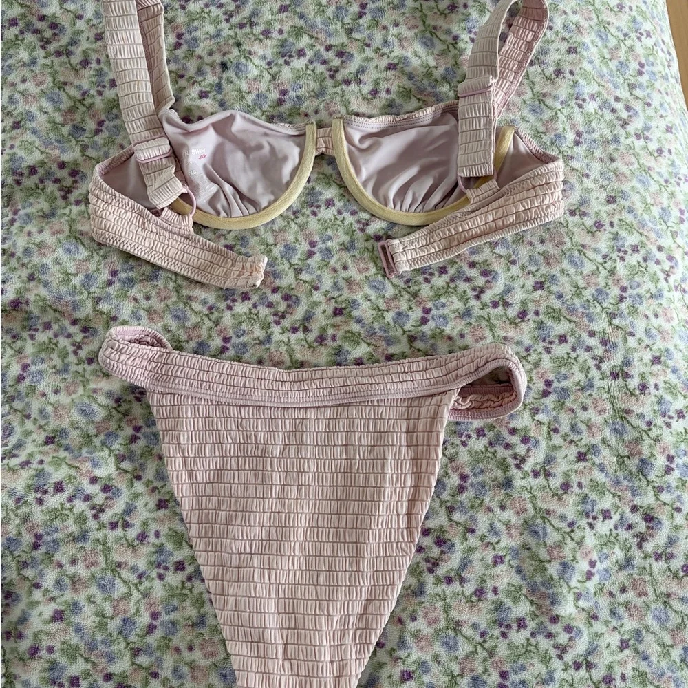 PacSun Blush Textured Bikini Bottom - Picture 3 of 4